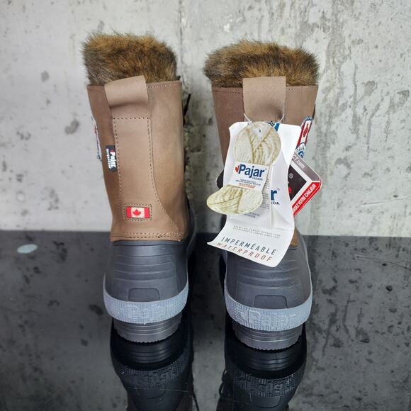 MSRP $190 Pajar Canada Cali Winter Boots Brown Black Women’s Size 10 New - Picture 5 of 5